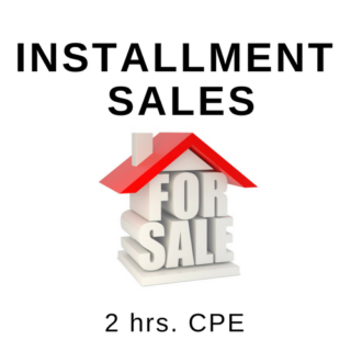 Installment Sales 2 hr CPE Course