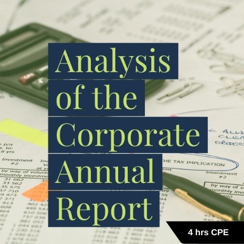 Analysis of the Corporate Annual Report CPE course