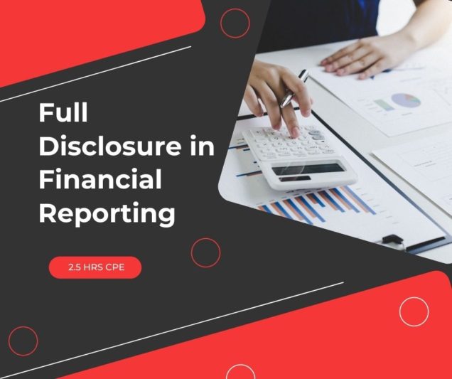Full Disclosure in Financial Reporting CPE Course