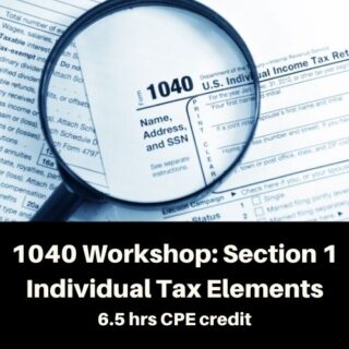 1040 Workshop Sec 1 Individual Tax Elements