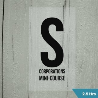 S Corporations Mini-course (2.5 Hrs)