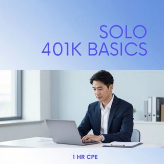 Solo 401K Basics (1 hr)
